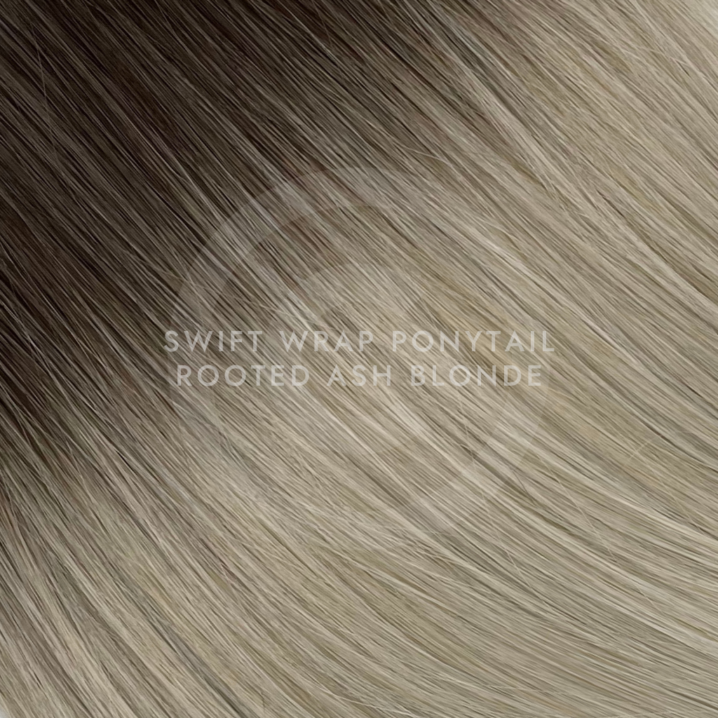 Rooted Ash  Blonde - The Flick Ponytail